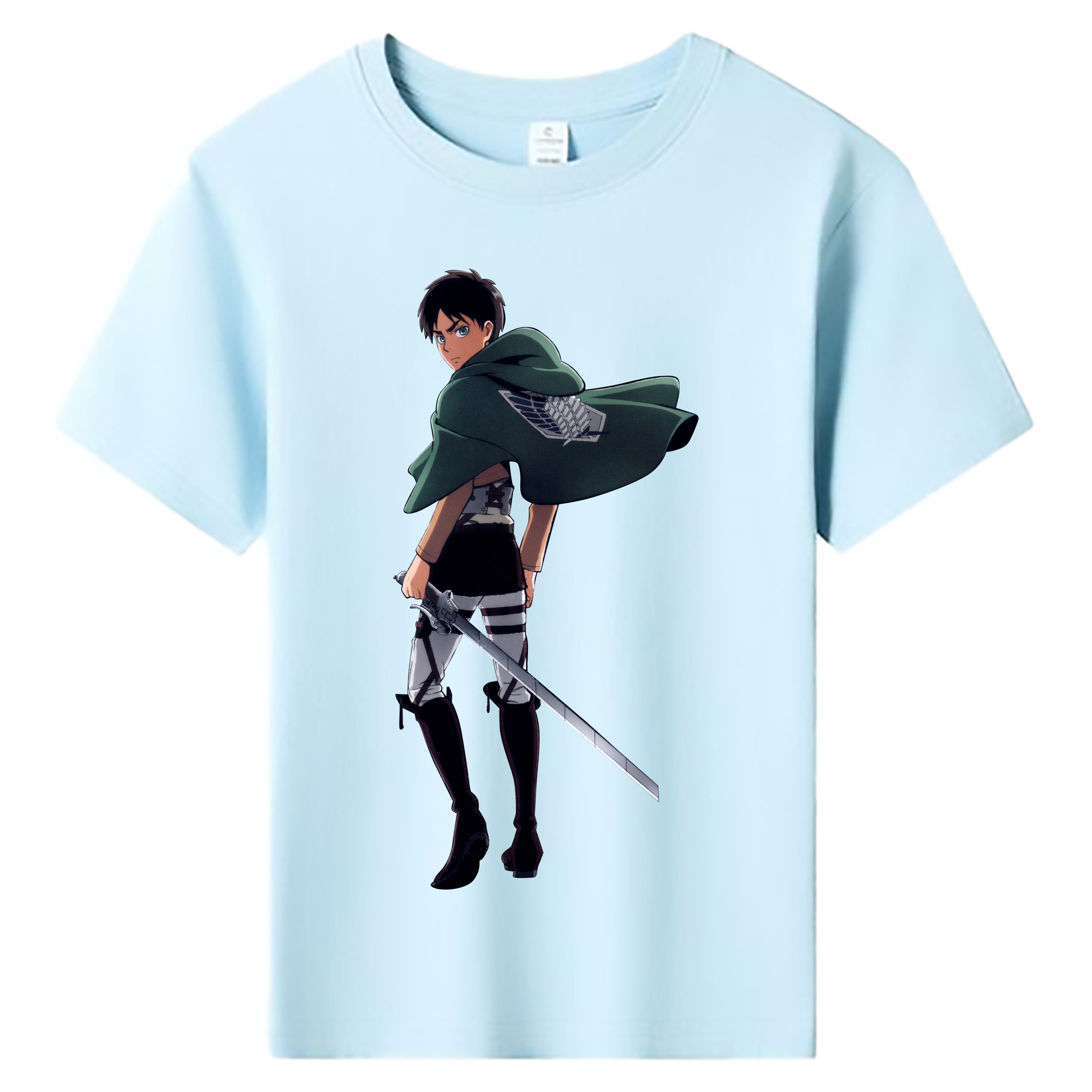 （画像用） 進撃の巨人 エレン･イェーガー Attack on Titan Eren Jäger 綿100％キッズTシャツ（フロントプリント）